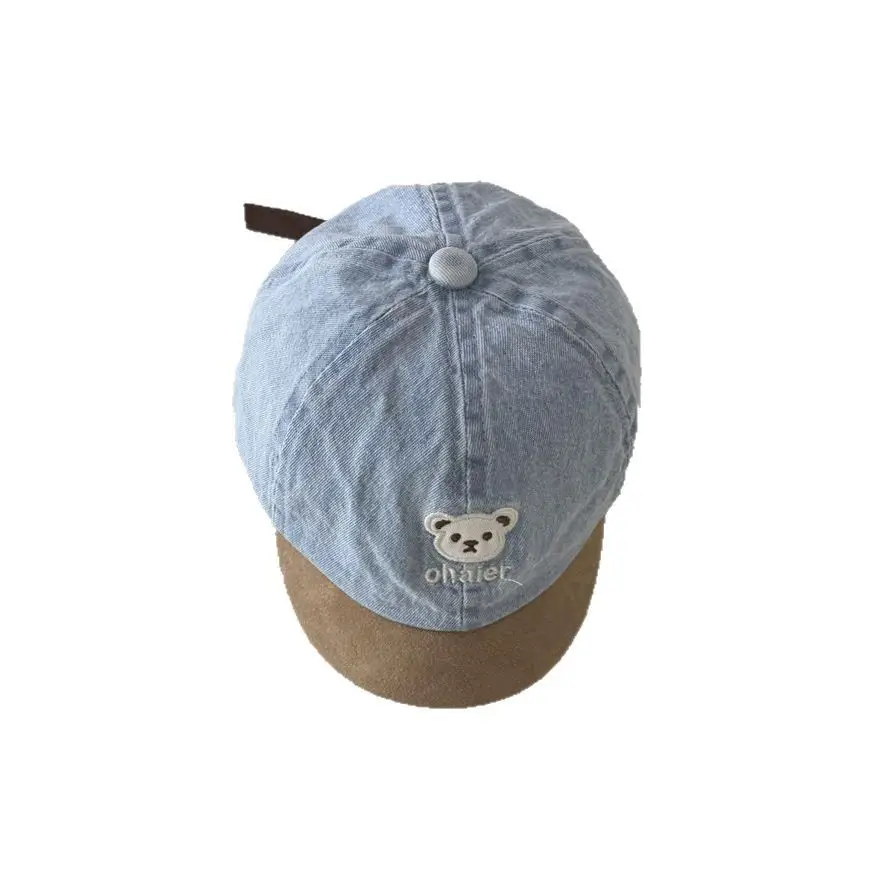 Yipan Baby Hat Blue Denim Sunscreen Cap for Boys Girls - Image 8