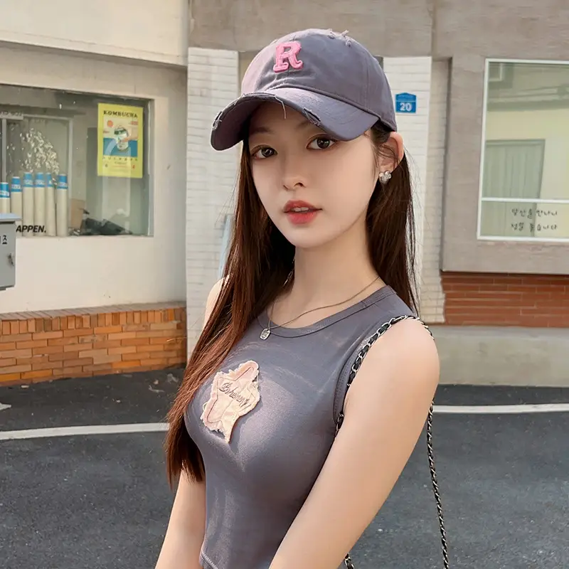 Women Baseball Cap Grey Skinny Fit Sports Hat - Image 18