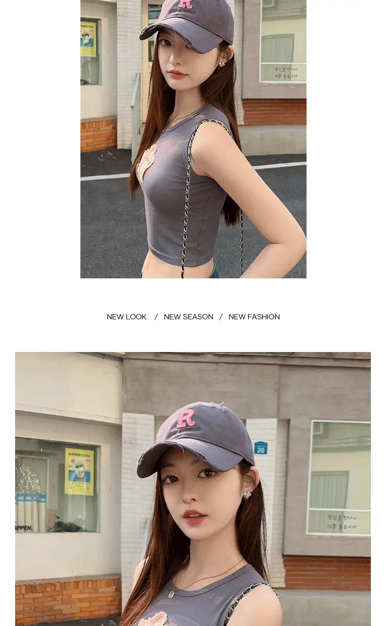 Women Baseball Cap Grey Skinny Fit Sports Hat — feature 13