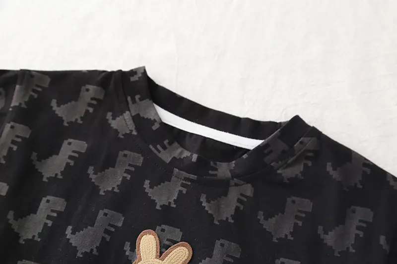 Children's 2025 Dino Print T-Shirt Shorts Set — feature 4