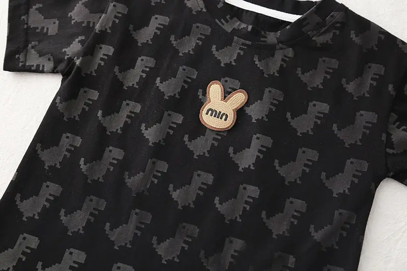 Children's 2025 Dino Print T-Shirt Shorts Set — feature 5