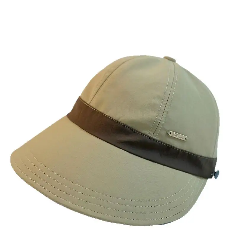 Women Korean Style Sunshade Cap with Beige Band - Image 9