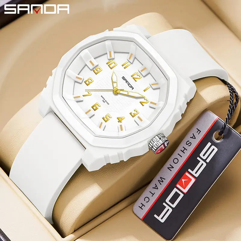 Sanda Black Quartz Watch for Boys Girls All Match - Image 10