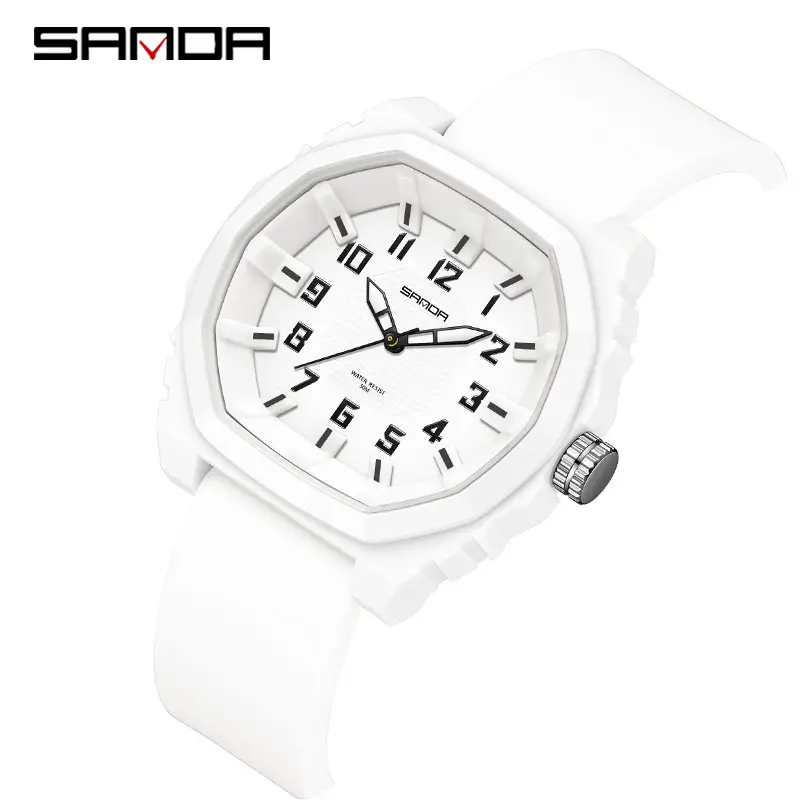 Sanda Black Quartz Watch for Boys Girls All Match - Image 11