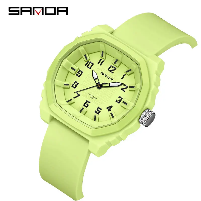 Sanda Black Quartz Watch for Boys Girls All Match - Image 13