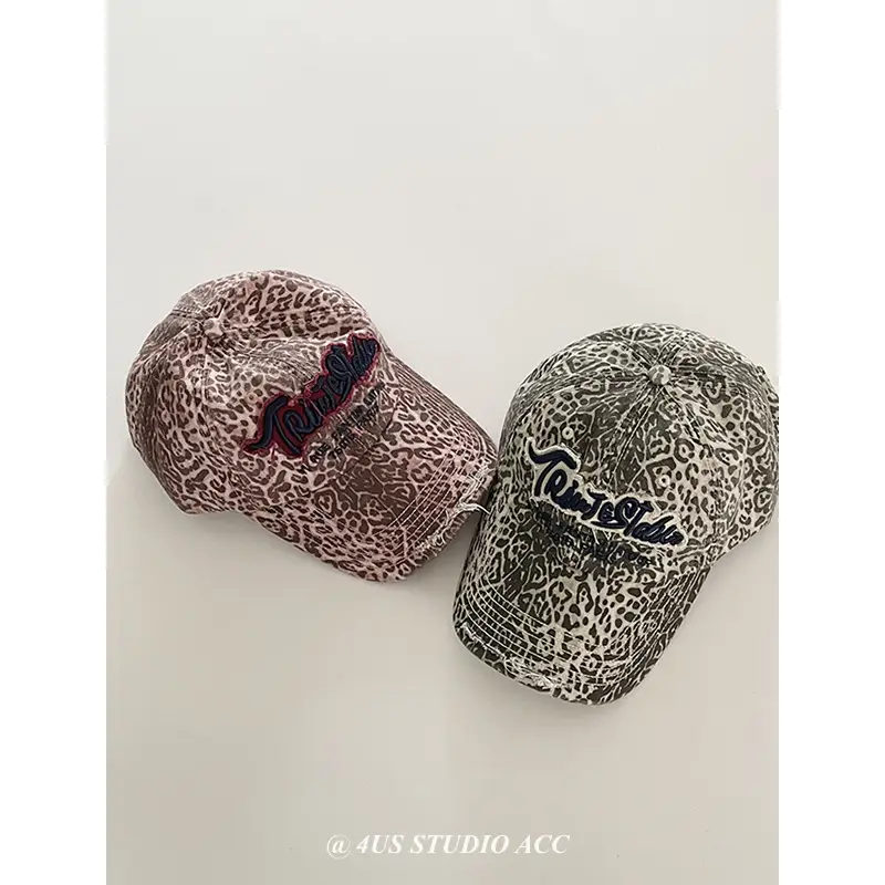 Sweet Cool Spice Girl Leopard Print Baseball Cap Women