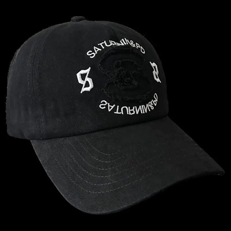 Black Letter Cap for Boys Girls Summer Wear