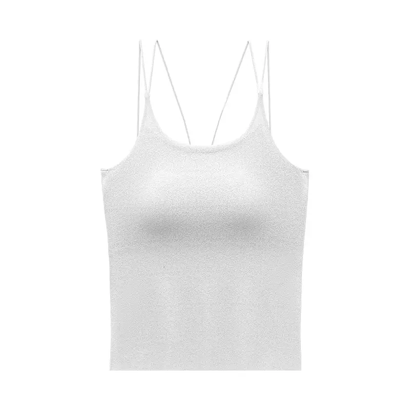 White Seamless Backless Camisole Cup Underwear