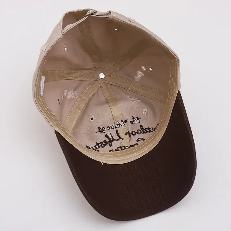Korean Style Hole Soft Top Baseball Cap for Men Women — feature 4