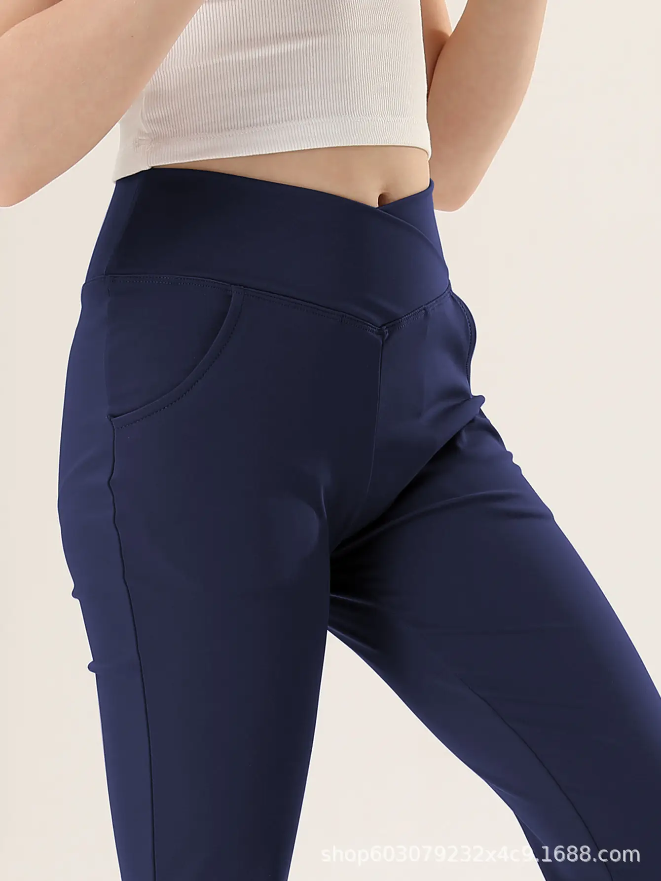 Girls V-Neck Flared Yoga Pants High Waist Sports Leggings Brown - Image 8