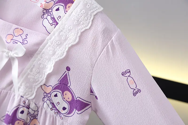 Girls Bubble Cotton Pajamas Long Sleeve Cartoon Spring Autumn — feature 17