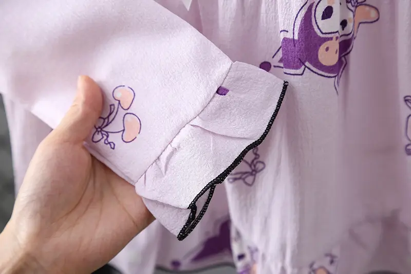 Girls Bubble Cotton Pajamas Long Sleeve Cartoon Spring Autumn — feature 18