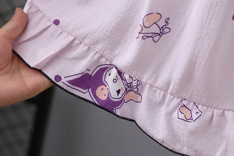 Girls Bubble Cotton Pajamas Long Sleeve Cartoon Spring Autumn — feature 19
