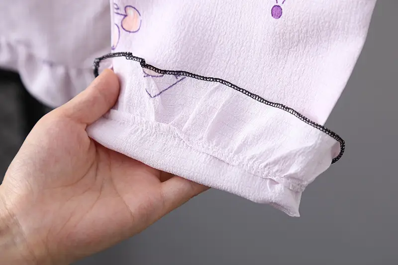 Girls Bubble Cotton Pajamas Long Sleeve Cartoon Spring Autumn — feature 23