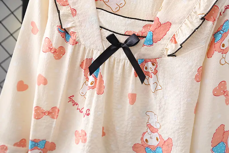 Girls Bubble Cotton Pajamas Long Sleeve Cartoon Spring Autumn — feature 7