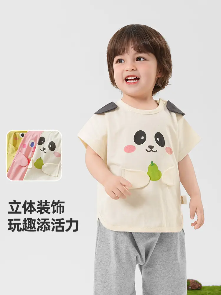 Kaka Panda Baby Girl T-Shirt Summer Casual Short Sleeve - Image 6