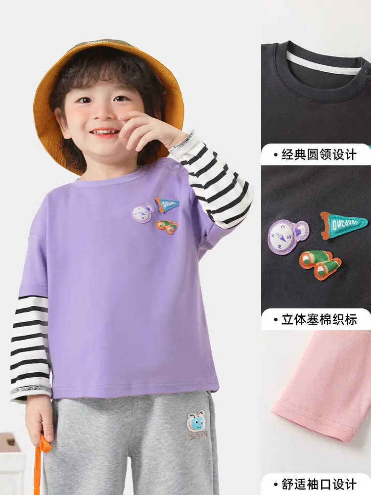 Kaka Panda Boys T-Shirt Purple Spring Outfit - Image 6