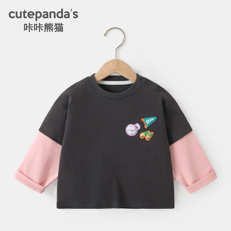 Kaka Panda Boys T-Shirt Purple Spring Outfit - Image 3