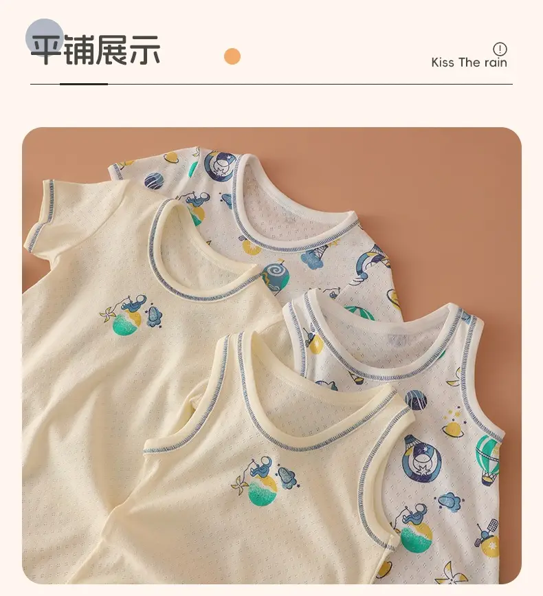 Cotton Boys T-Shirt Mesh Breathable Summer Baby Top — feature 13