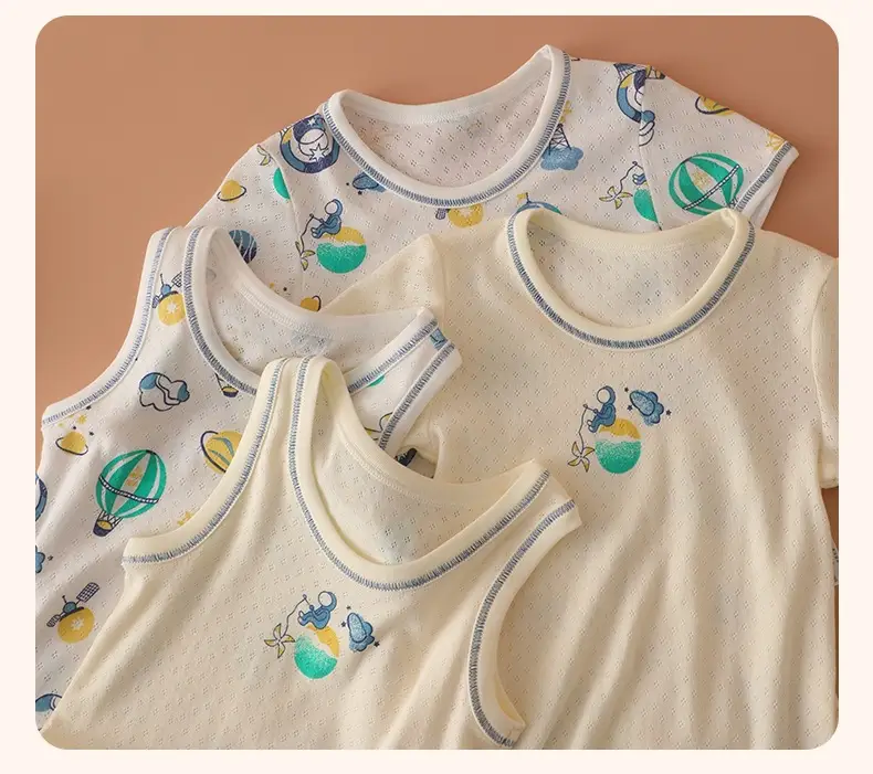 Cotton Boys T-Shirt Mesh Breathable Summer Baby Top — feature 14