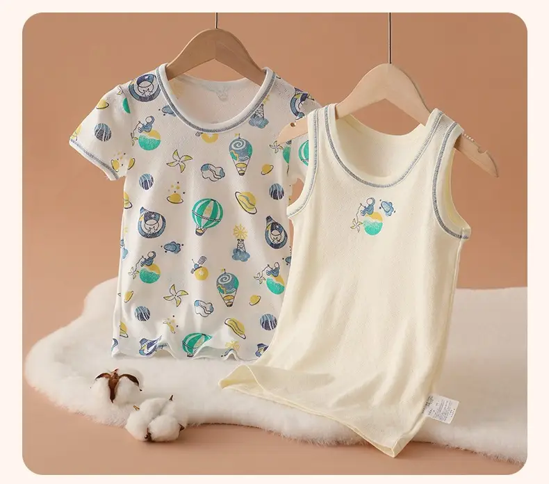 Cotton Boys T-Shirt Mesh Breathable Summer Baby Top — feature 15