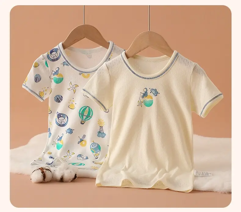 Cotton Boys T-Shirt Mesh Breathable Summer Baby Top — feature 16