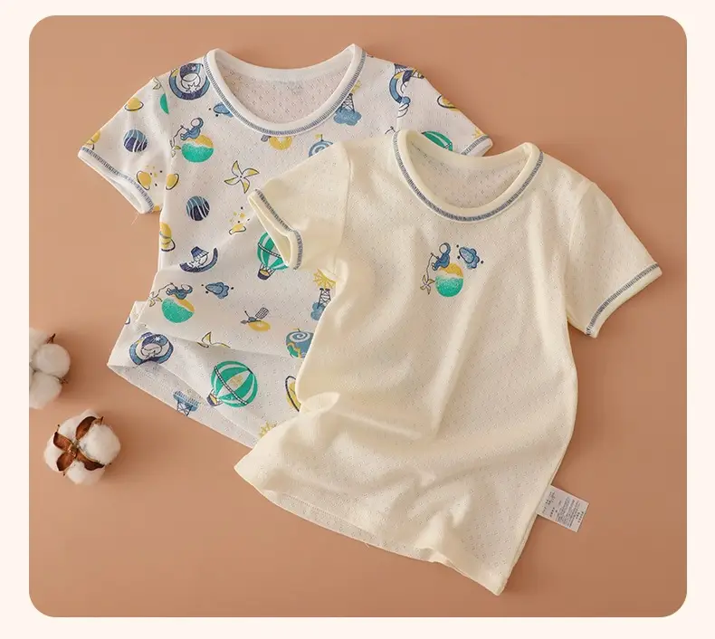 Cotton Boys T-Shirt Mesh Breathable Summer Baby Top — feature 17