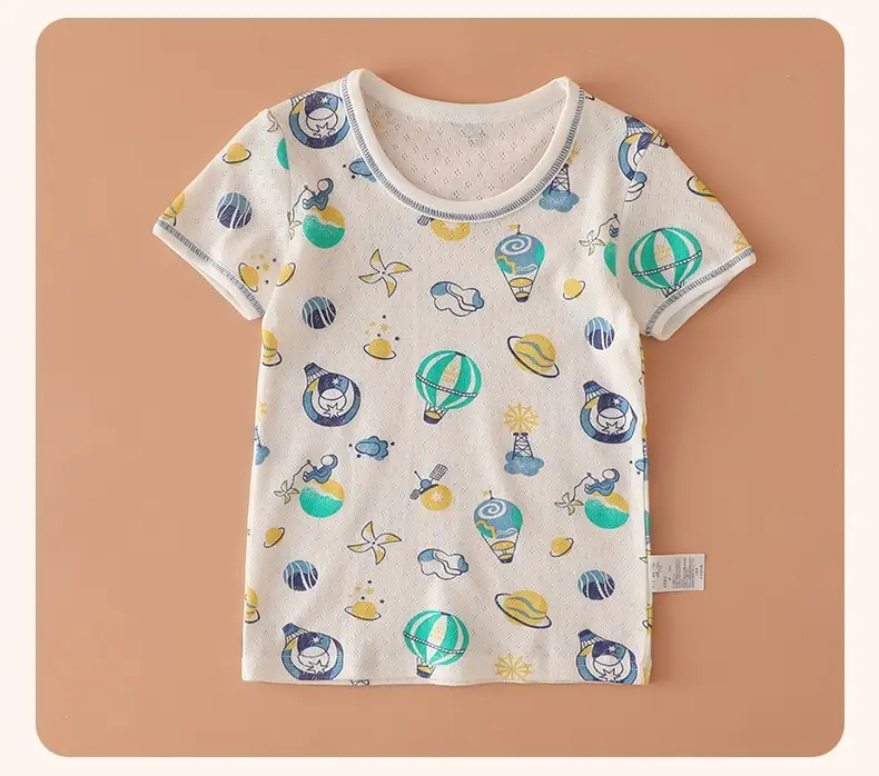 Cotton Boys T-Shirt Mesh Breathable Summer Baby Top — feature 18