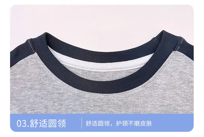 Boys Cotton Long Sleeve T-Shirt White Grey — feature 30