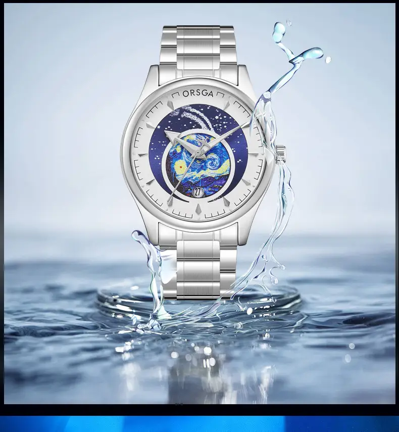 ORSGA Men's Starry Sky Watch with Luminous Dial — feature 9