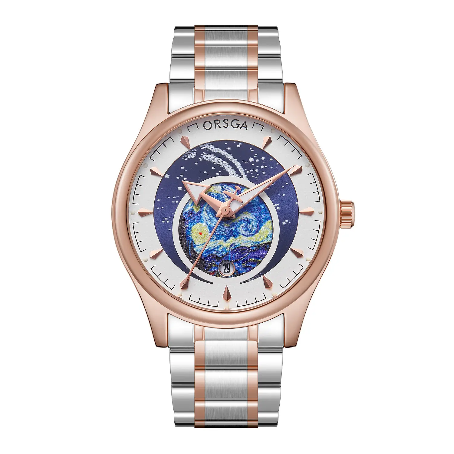 ORSGA Men's Starry Sky Watch with Luminous Dial