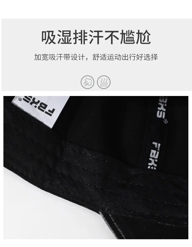 Black Distressed Letter Embroidered Cap for Men Women — feature 3