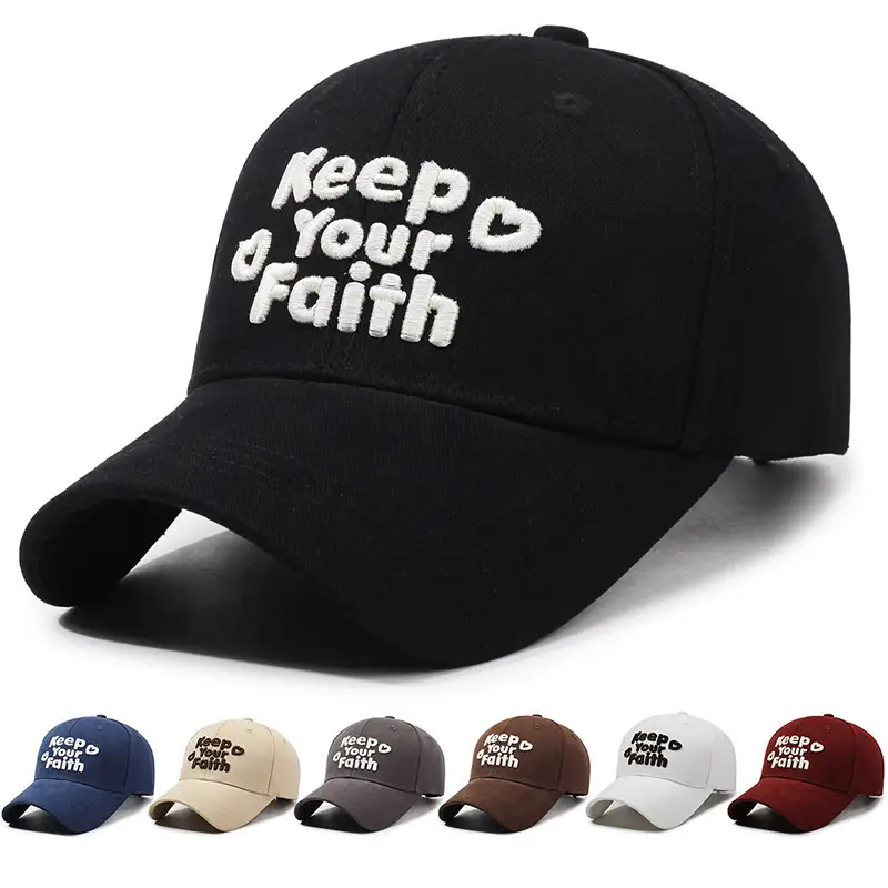 Black Korean Embroidered Baseball Cap for Men Women - Image 8