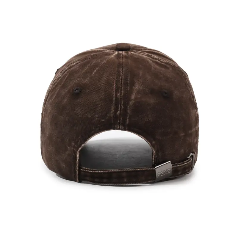 Brown Vintage Raked Soft Top Baseball Cap Women