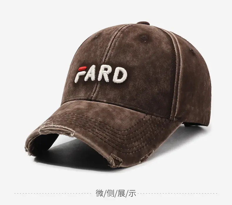 Brown Vintage Raked Soft Top Baseball Cap Women — feature 10