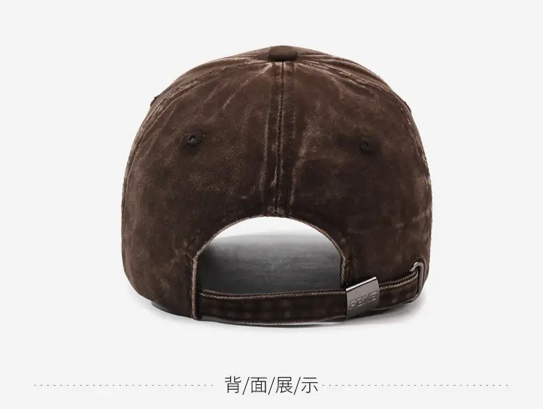 Brown Vintage Raked Soft Top Baseball Cap Women — feature 12