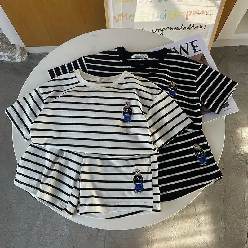 Boys Striped T-Shirt 23 New Short Sleeve Baby Summer Set — feature 10