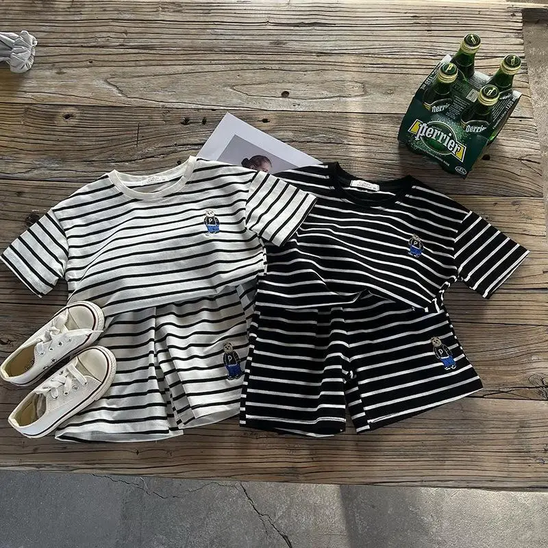 Boys Striped T-Shirt 23 New Short Sleeve Baby Summer Set — feature 7