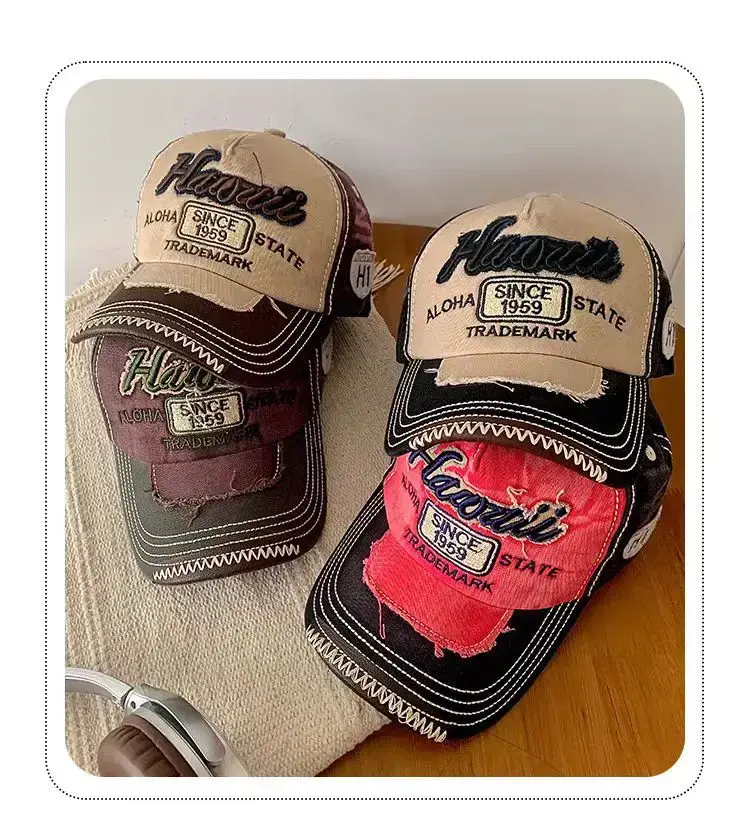 2025 Retro Baseball Cap Men Black Beige H1 Brand — feature 9