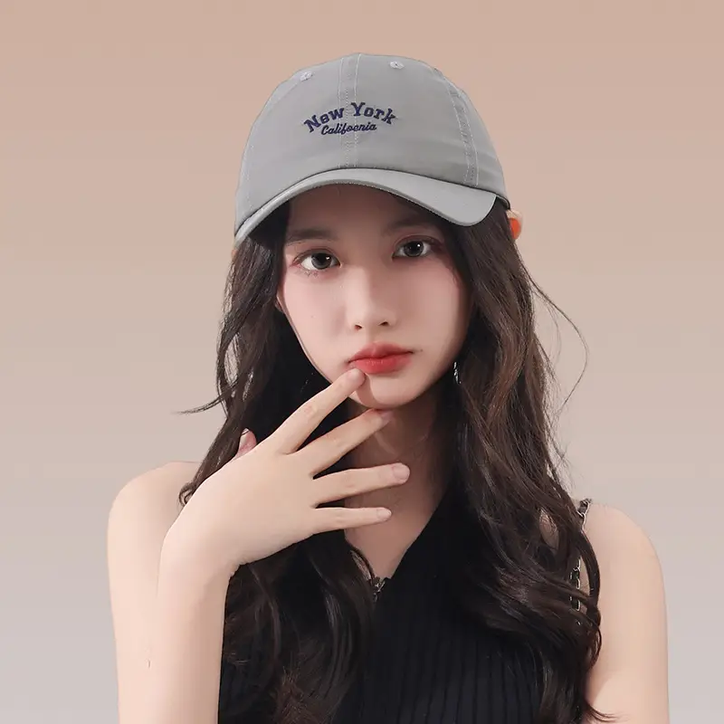 Women Baseball Cap with Embroidered Letter Sunshade - Image 8
