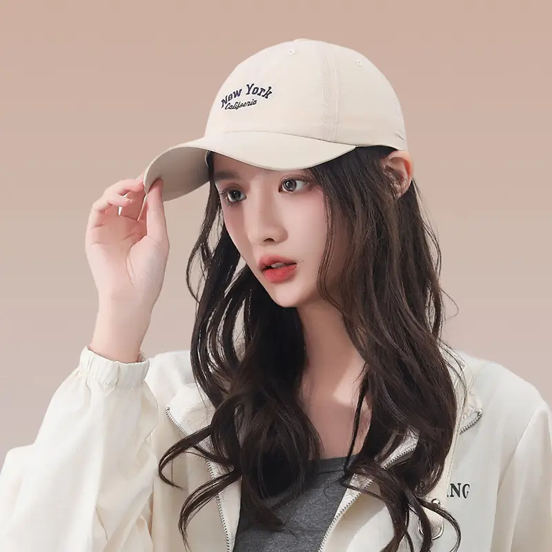 Women Baseball Cap with Embroidered Letter Sunshade - Image 9