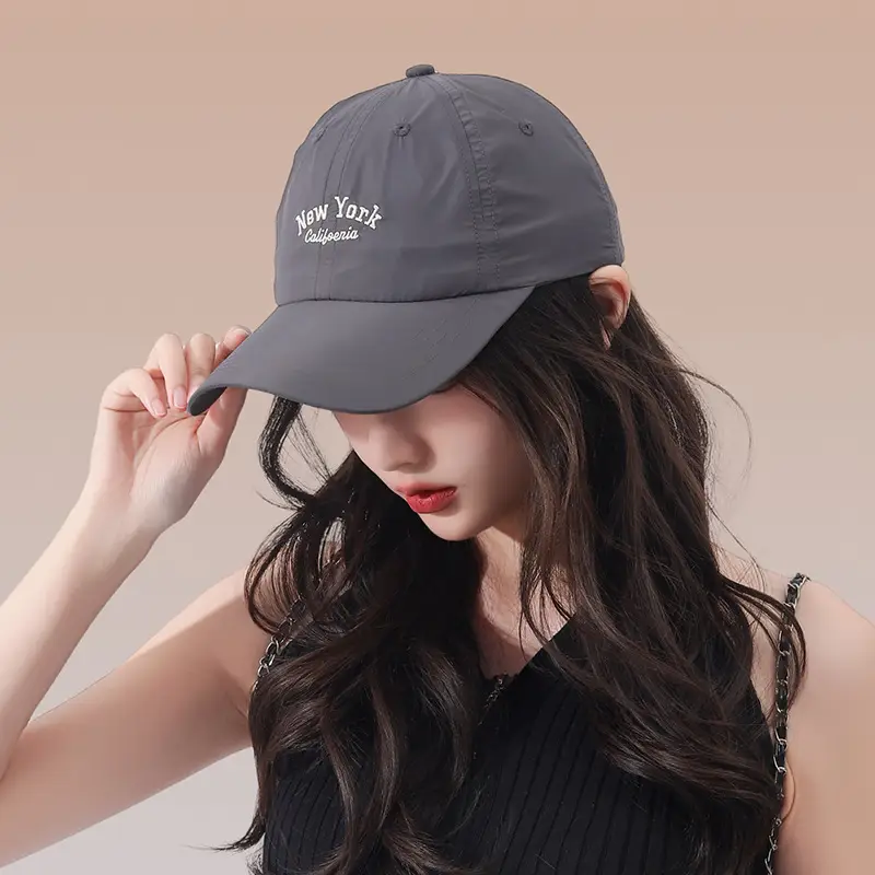 Women Baseball Cap with Embroidered Letter Sunshade - Image 11