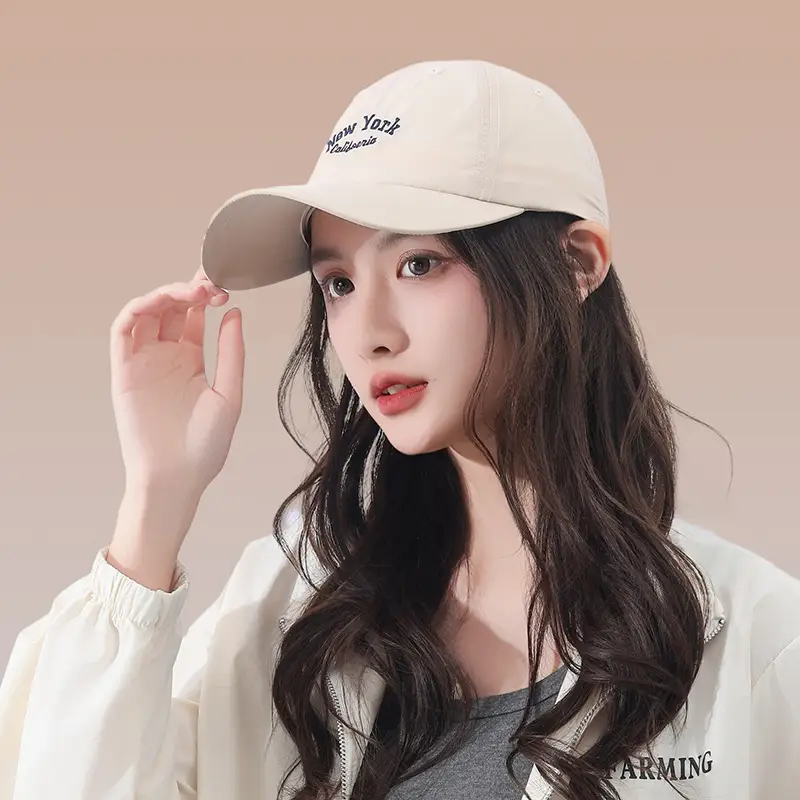 Women Baseball Cap with Embroidered Letter Sunshade - Image 5