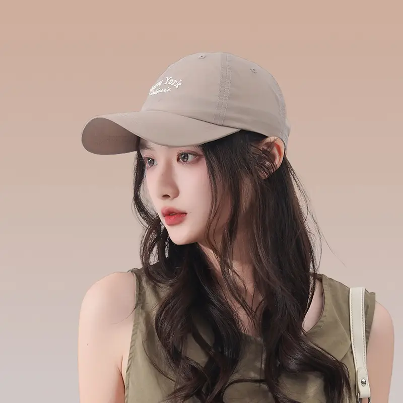 Women Baseball Cap with Embroidered Letter Sunshade - Image 6