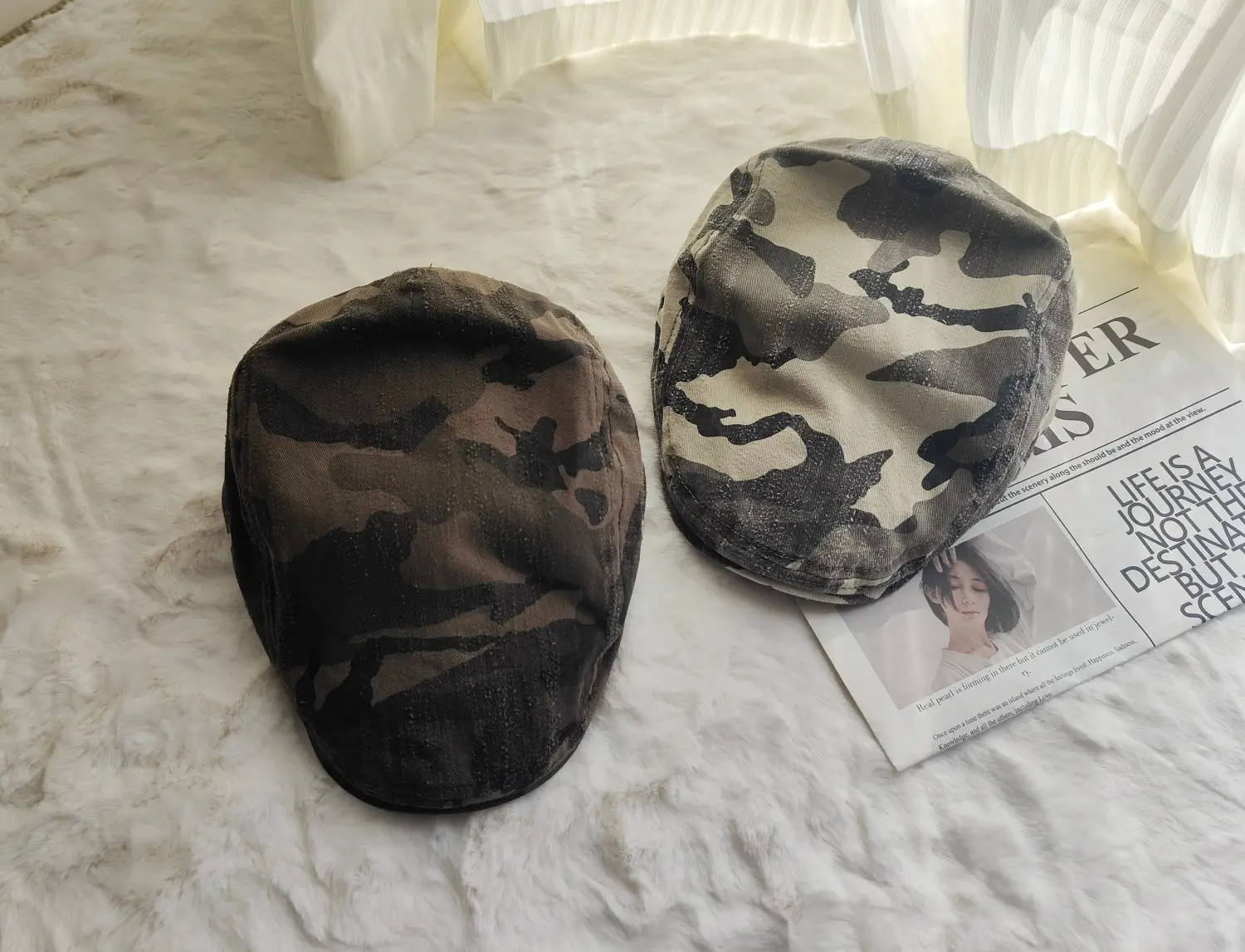 Korean Trendy Star Cap Women Army Green — feature 1