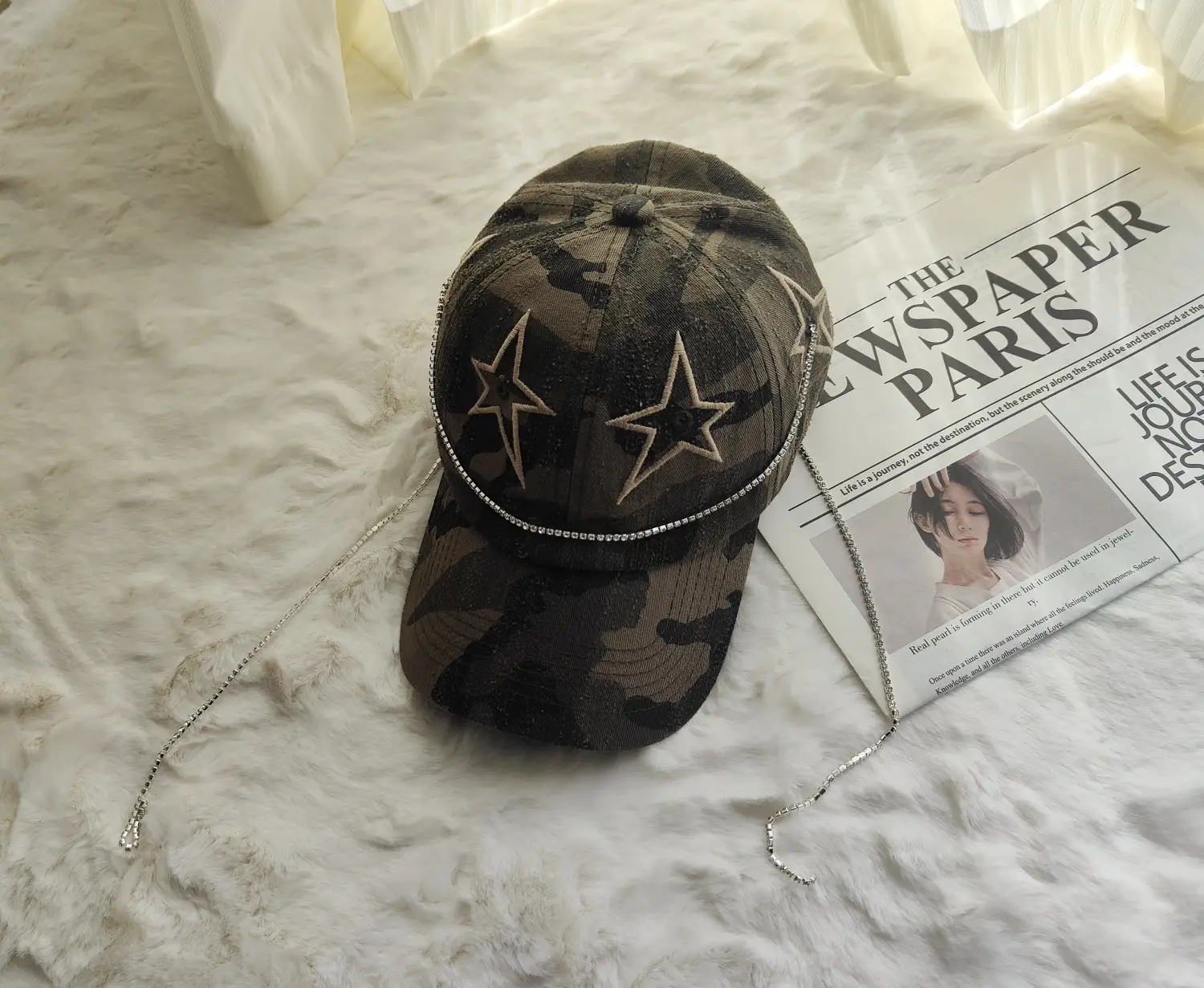 Korean Trendy Star Cap Women Army Green — feature 10