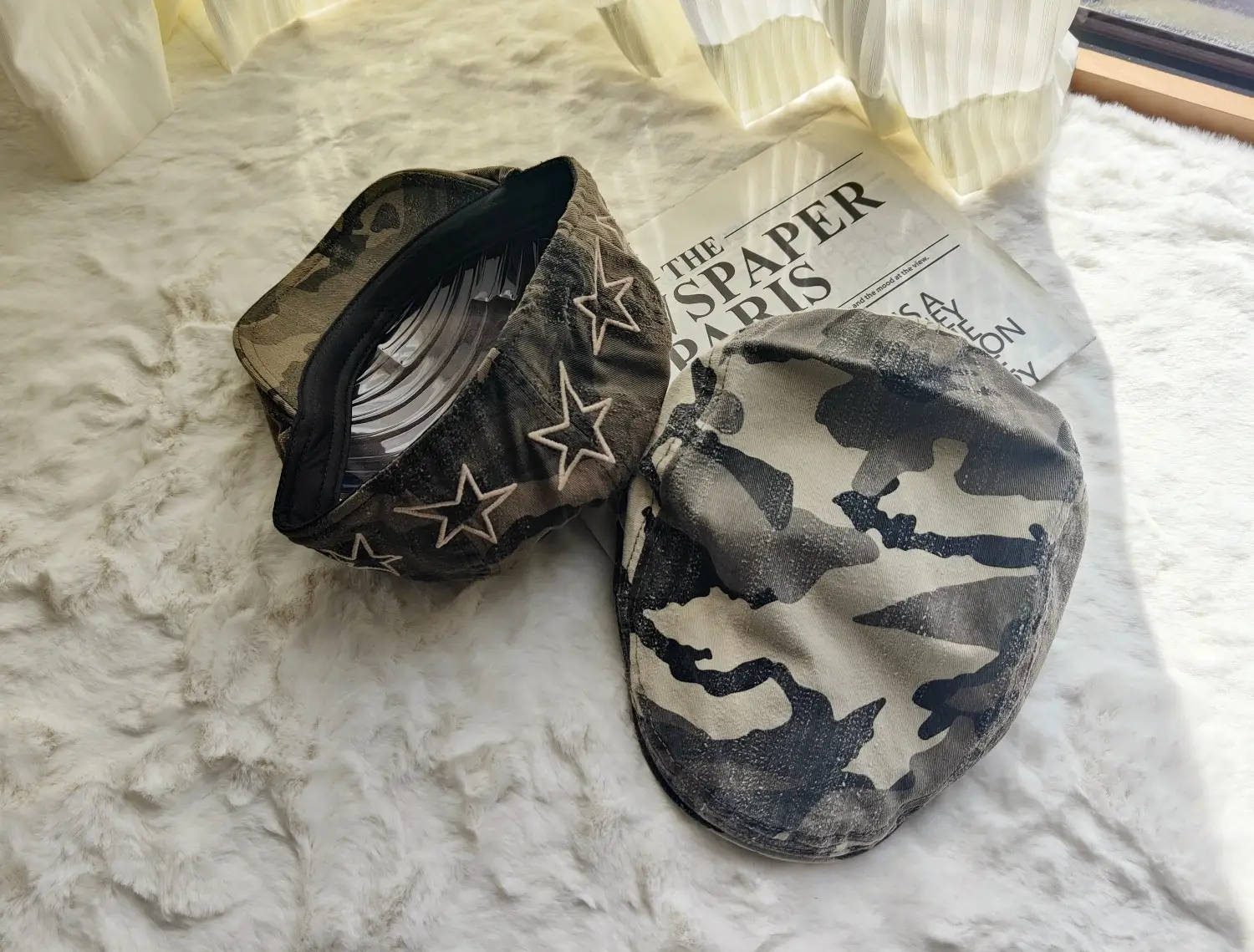 Korean Trendy Star Cap Women Army Green — feature 2