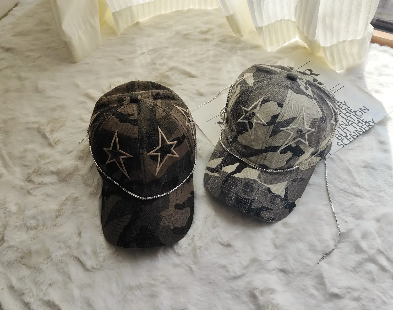 Korean Trendy Star Cap Women Army Green — feature 3