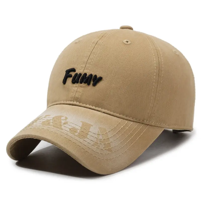 New Letter Embroidered Baseball Cap Brown