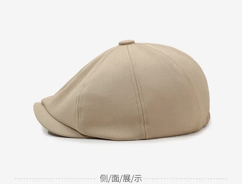 Gray Octagonal Cap for Men Women Casual Spring Summer — feature 10